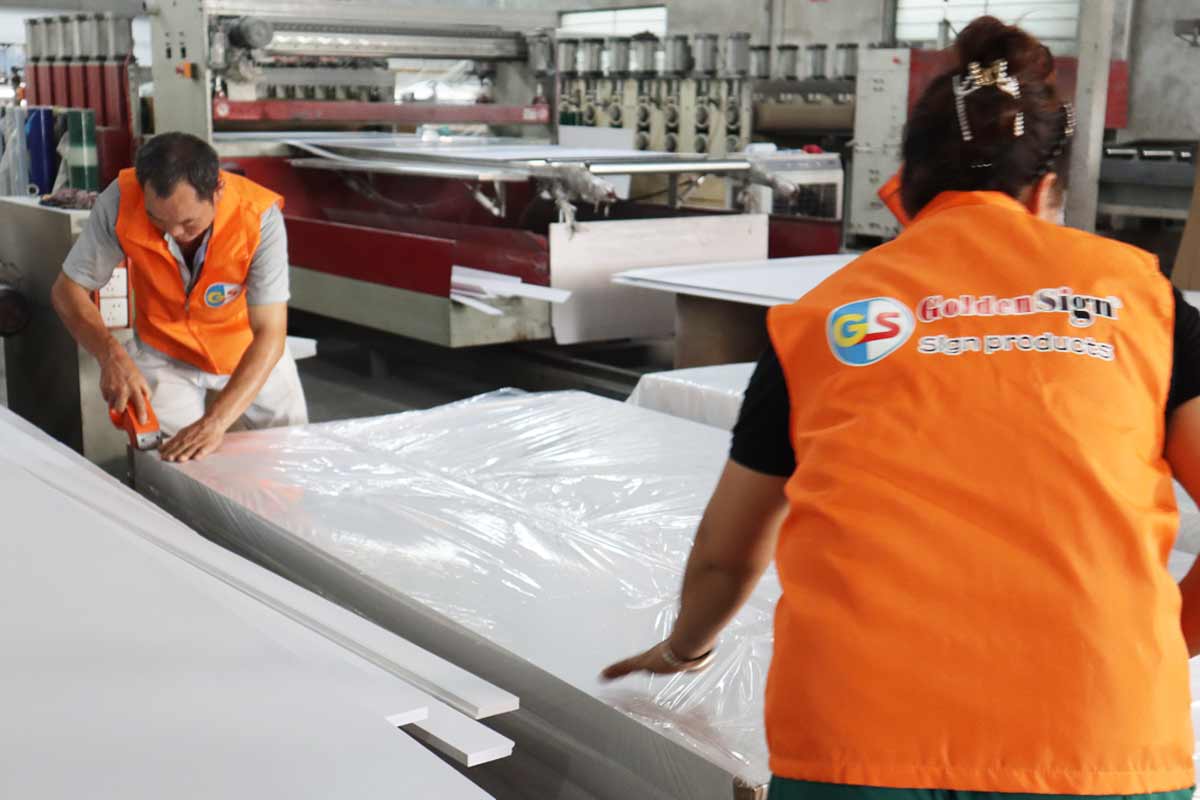Fábrica real, calidad real - Prueba de calidad de goldensign in Action