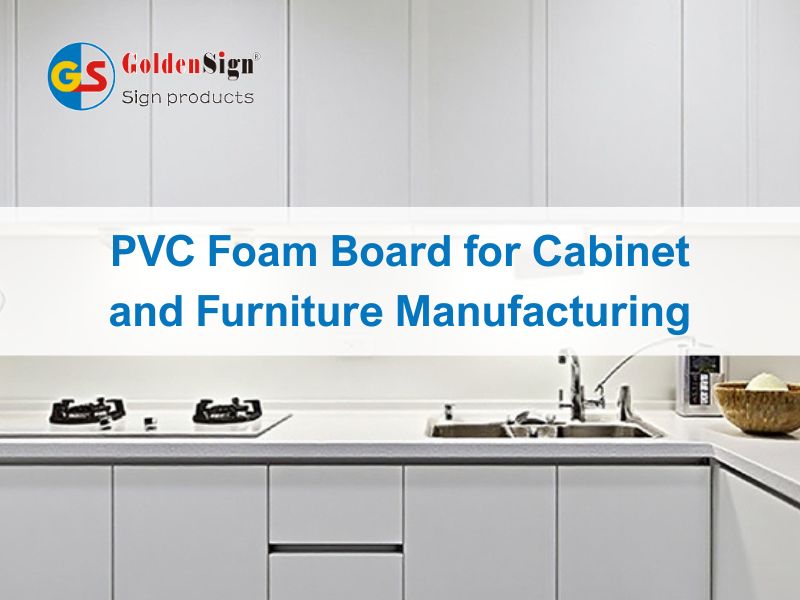 Tablero de espuma de PVC para la fabricación de gabinetes y muebles | signo dorado