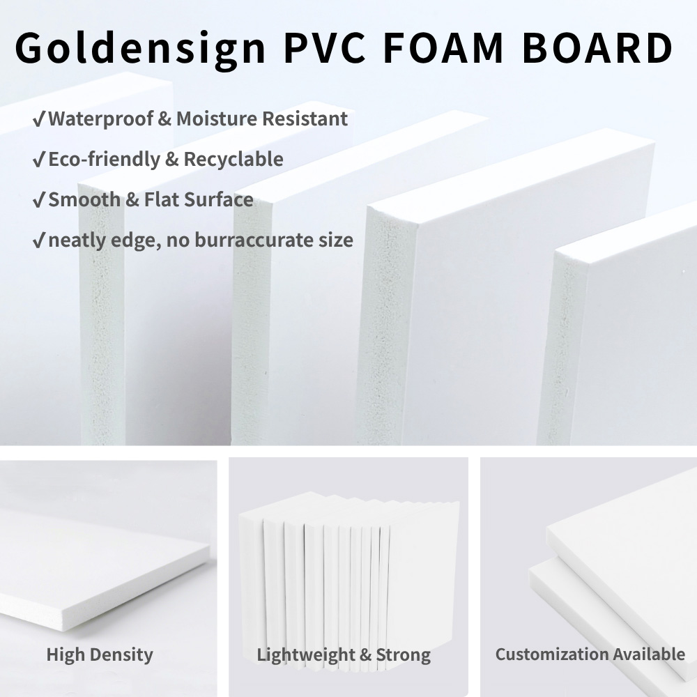 Goldensign Professional PVC Foam Boam Fabricante del fabricante del producto
