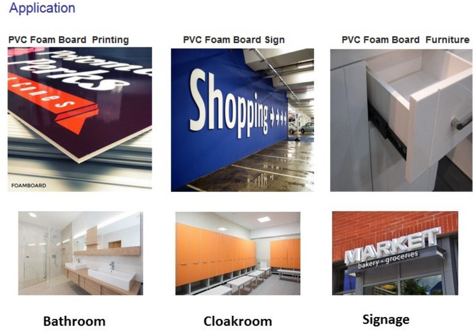 de la placa de espuma PVC ligera aplicada en la construcción de la cabina de exhibición con gráficos impresos