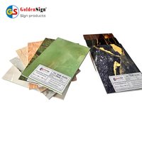 Hoja de mármol de alta calidad de 1220*2440 mm Hoja de mármol Hoja UV PVC