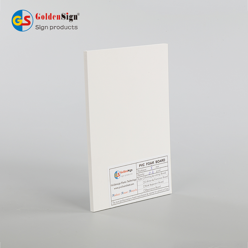 Goldensign 1220x2440mm PVC PVC PVC Board para gabinete y señalización